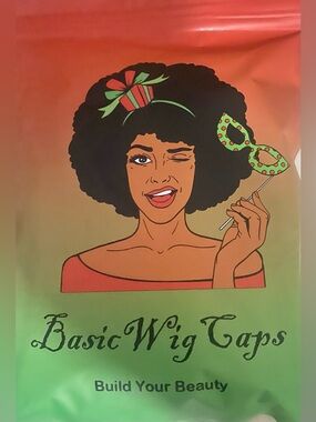 New 2 Pc Lace Wig Grip Cap Set (Black & Nude) | Non-Slip Adjustable Wig Caps